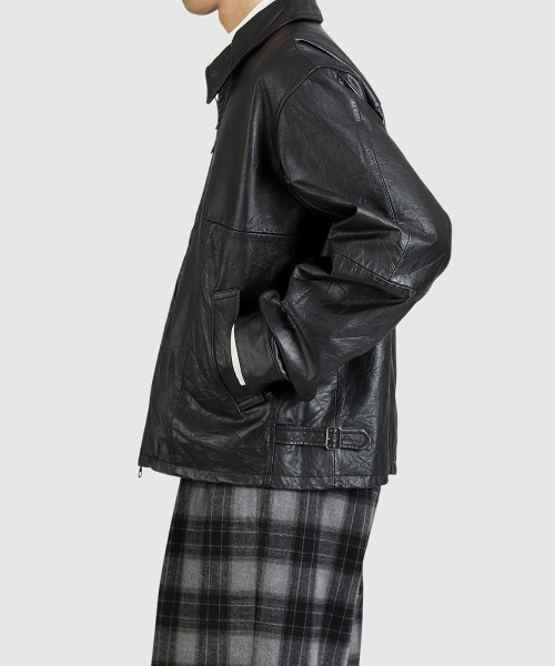 コート ジャケット BALLAST ARK / バラストアーク：Upcycled Cow Leather Jacket：BA12-JK01「AST」の画像