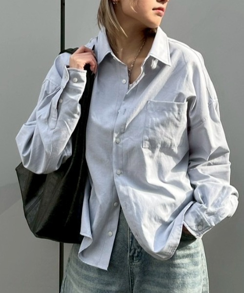Chikashitsu+（チカシツプラス） シャツ 「Chikashitsu +」cropped