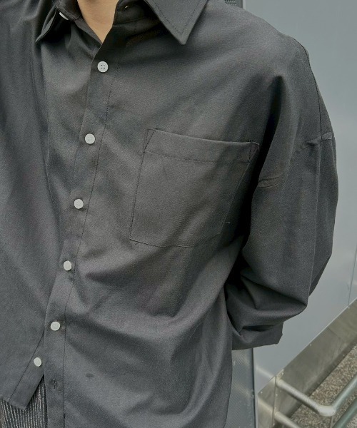 Chikashitsu+（チカシツプラス） シャツ 「Chikashitsu +」cropped 