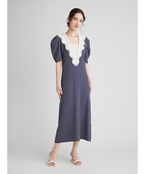 「CELFORD」 半袖ワンピース 38 ブラック レディース_画像6