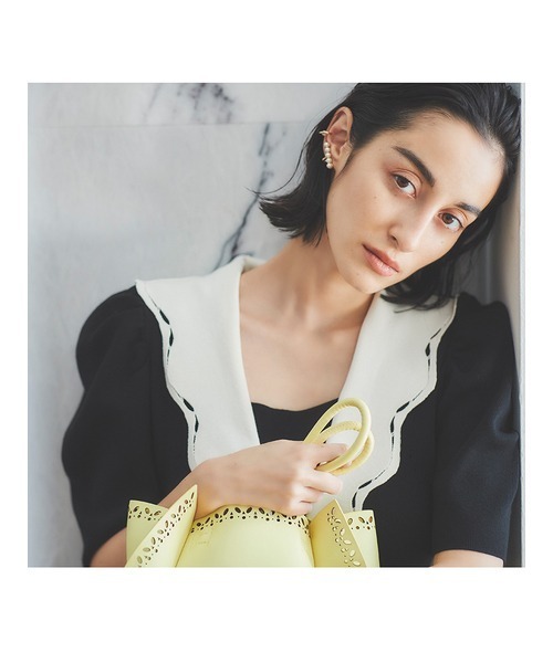 「CELFORD」 半袖ワンピース 38 ブラック レディース_画像9