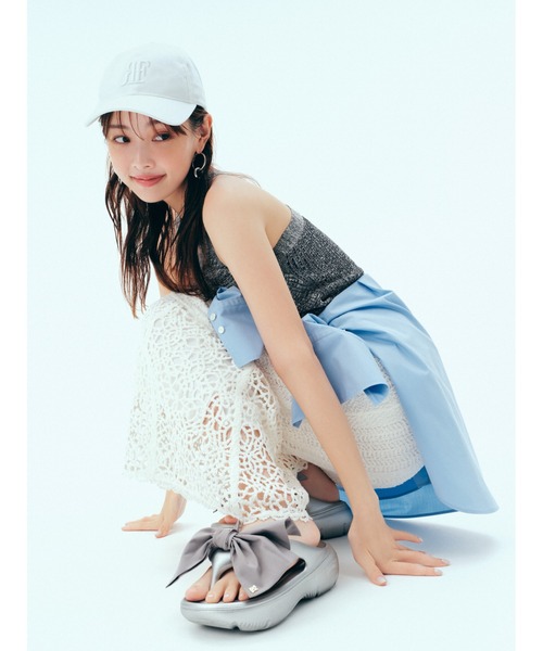 「FRAY I.D」 フラットサンダル 23cm ブラック レディース_6