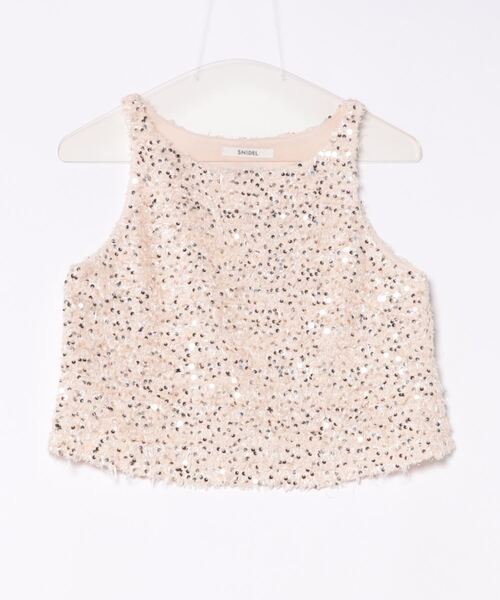 Matin Kim◇ロゴニットベスト/M/コットン/BEG/MK2511KV002M Tops