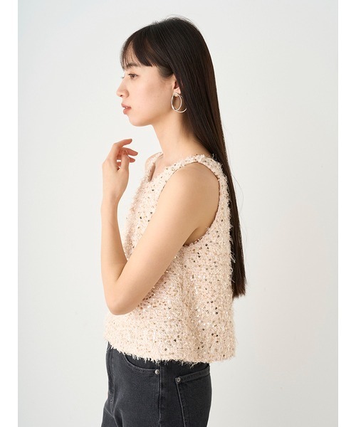 アドーア ADORE 24AW エアーストレッチニットベスト ペプラム 38 オフ