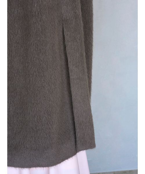 SNIDEL（スナイデル） コート チェスターコート ブローチ付きシャギー