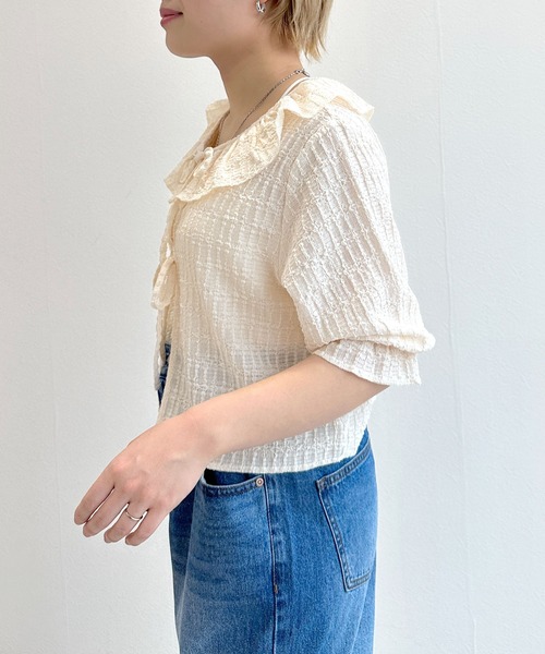 「w closet」 半袖ブラウス FREE ミント レディース_画像3