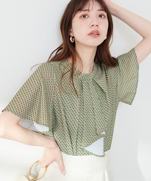 「natural couture」 半袖ブラウス FREE ベージュ レディース_画像3