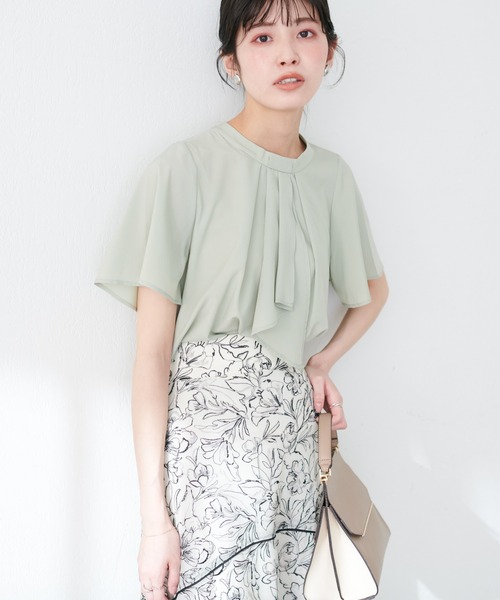 「natural couture」 半袖ブラウス FREE ベージュ レディース_画像7