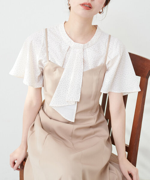 「natural couture」 半袖ブラウス FREE ベージュ レディース_画像10