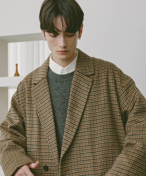 RAGEBLUE（レイジブルー） チェスターコート コート CHECK MOTIF OVER