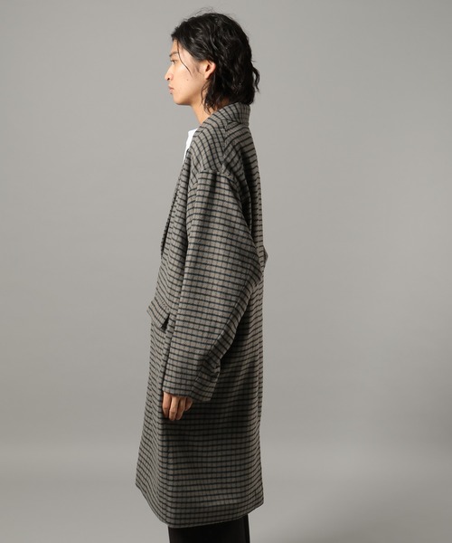 RAGEBLUE（レイジブルー） チェスターコート コート CHECK MOTIF OVER