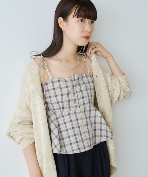 「WHIMSIC」 ニットカーディガン FREE ブルー レディース_画像2