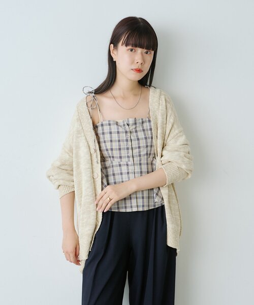 「WHIMSIC」 ニットカーディガン FREE ブルー レディース_画像4