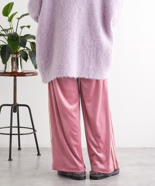 「w closet」 イージーパンツ FREE ネイビー レディース_画像5