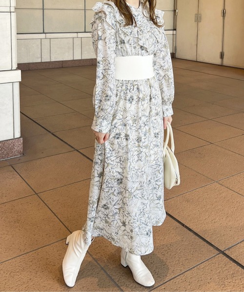 「apres jour」 長袖ワンピース フリー アイボリー レディース_画像6