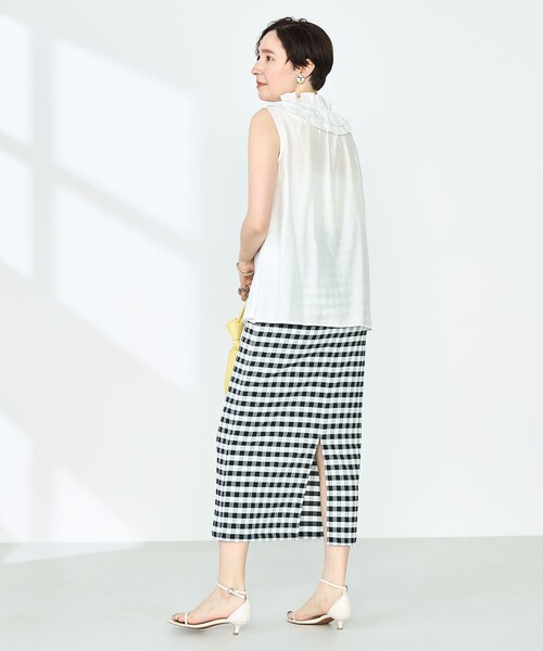 「NOLLEY'S Sophi」 ノースリーブブラウス 36 ホワイト レディース_画像4