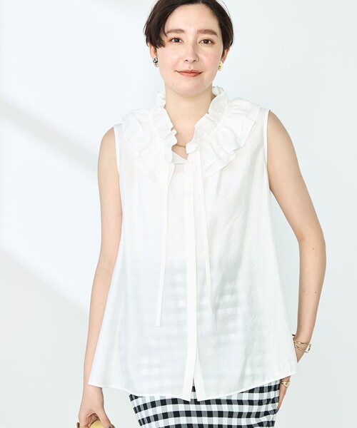 「NOLLEY'S Sophi」 ノースリーブブラウス 36 ホワイト レディース_画像9