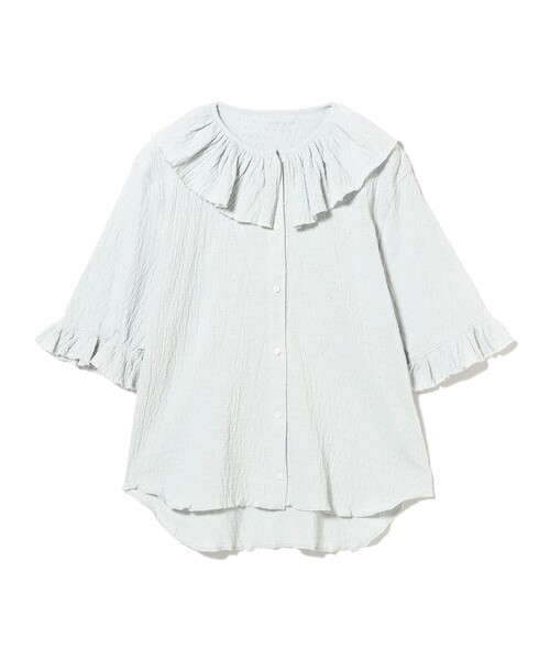 BEAMS BOY フリル 半袖シャツ ホワイト BEAMS BOY（ビームス ボーイ） tシャツ 半袖 「7/31再値下げ」ジャ