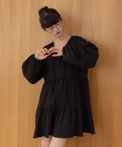 REMOON ワンピース ティアードチュニックワンピース : ZOZOTOWN Yahoo