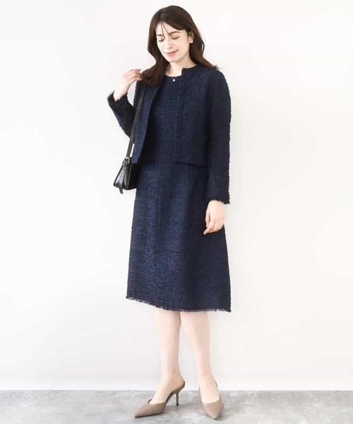 【MIDORI K PLAN】シャツ、【OFUON 】ジャケット、【 base e nuovo 】スカートのセット ジャケット+タイトスカートセット-NAJ035/NAS036｜会社の制服通販【Cue