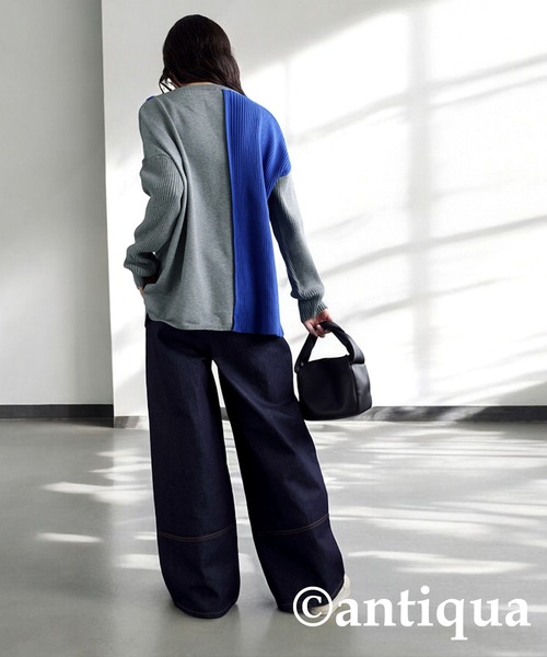 「antiqua」 長袖ニット ONESIZE ブラック系その他 レディース_画像5