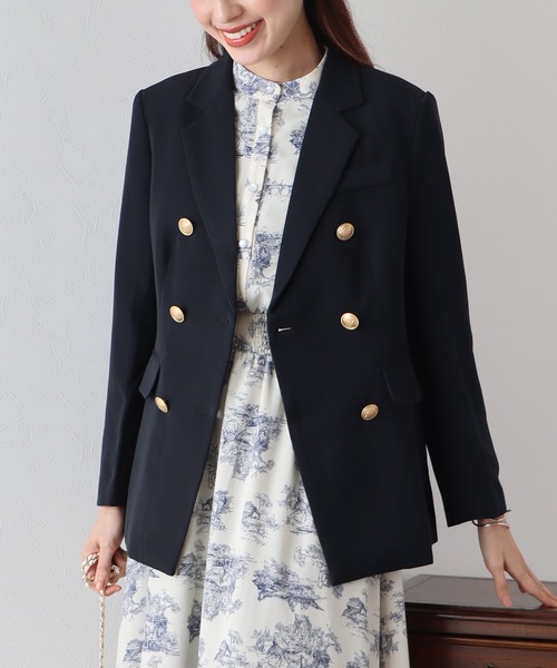 「BLUEEAST」 テーラードジャケット MEDIUM ネイビー レディース_画像3