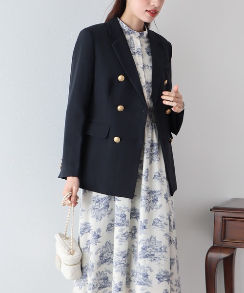 「BLUEEAST」 テーラードジャケット MEDIUM ネイビー レディース_画像4