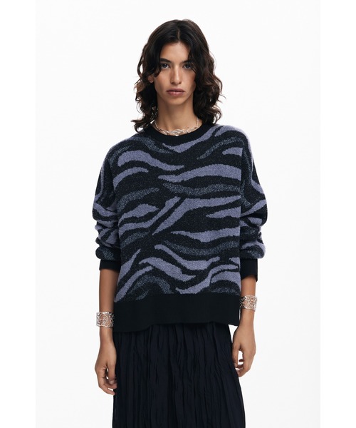 「Desigual」 長袖ニット M ブラック レディース_画像3