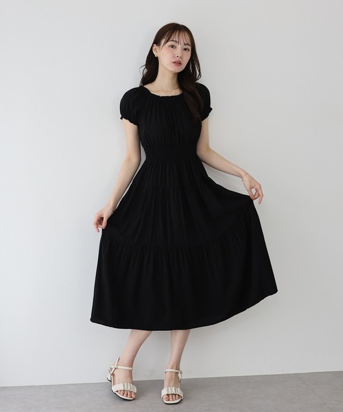 「BLUEEAST」 半袖ワンピース MEDIUM ベージュ レディース_画像5