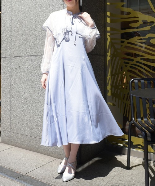 axes femme（アクシーズ ファム） ワンピース レースケープキャミ