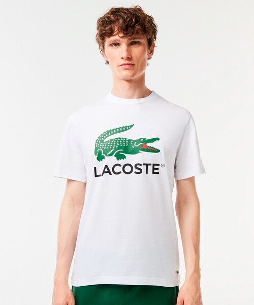 「LACOSTE」 半袖Tシャツ 4 ホワイト メンズ_画像4