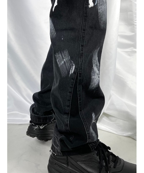 「XU」 「glamour」デニムパンツ ONE SIZE ブラック メンズ_画像5