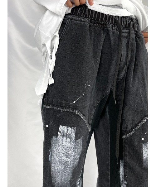 「XU」 「glamour」デニムパンツ ONE SIZE ブラック メンズ_画像9