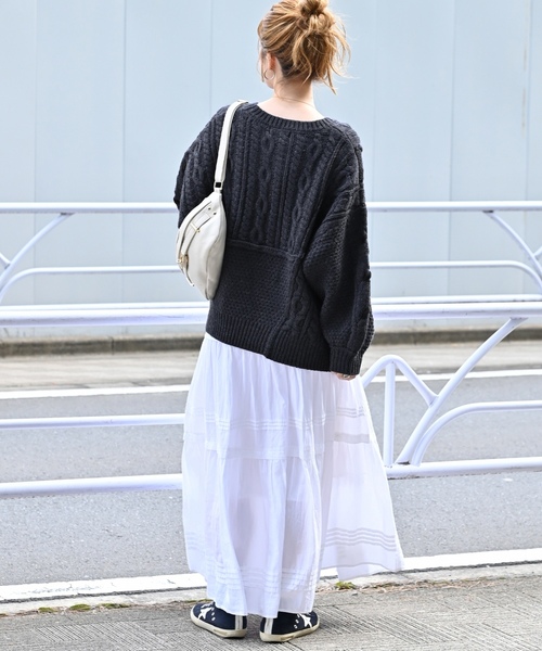 「B.C STOCK」 長袖ニット FREE グリーン レディース_画像2