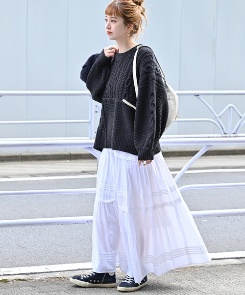 「B.C STOCK」 長袖ニット FREE グリーン レディース_画像3