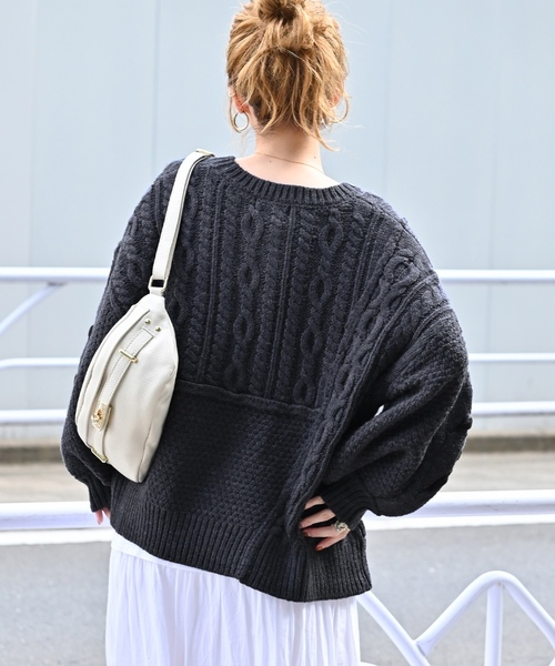 「B.C STOCK」 長袖ニット FREE グリーン レディース_画像4