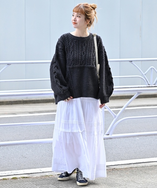 「B.C STOCK」 長袖ニット FREE グリーン レディース_画像8