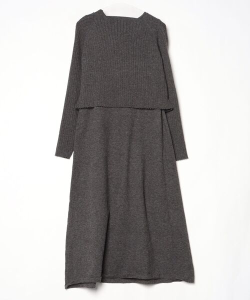 「titivate」 ニットワンピース M グレー レディース_画像2