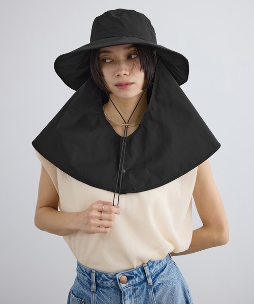 2WAYレイヤーハット［接触冷感・洗える・撥水・取り外し可能］ SALON adam et rope'（サロン アダム エ ロペ） 帽子 ハット 「追加