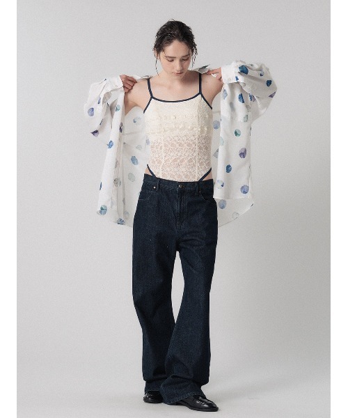 ELCHELE（エルチェレ） カップ付き キャミソール LACE CAMI BODYSUIT 