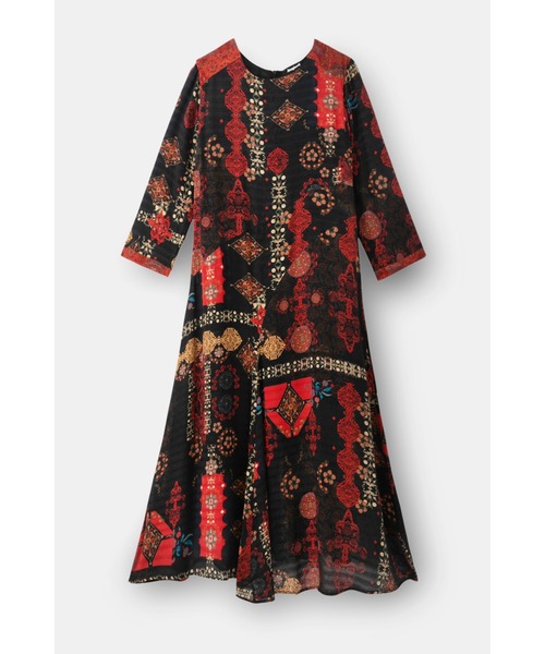「Desigual」 7分袖ワンピース S ブラック レディース_画像3