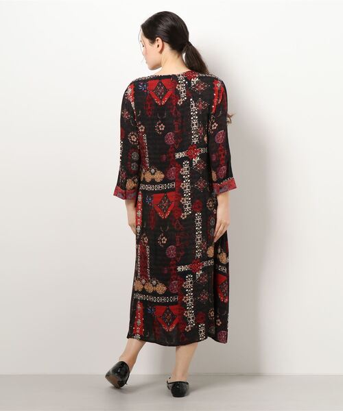 「Desigual」 7分袖ワンピース S ブラック レディース_画像7