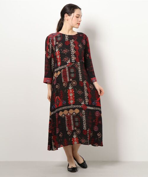 「Desigual」 7分袖ワンピース S ブラック レディース_画像9