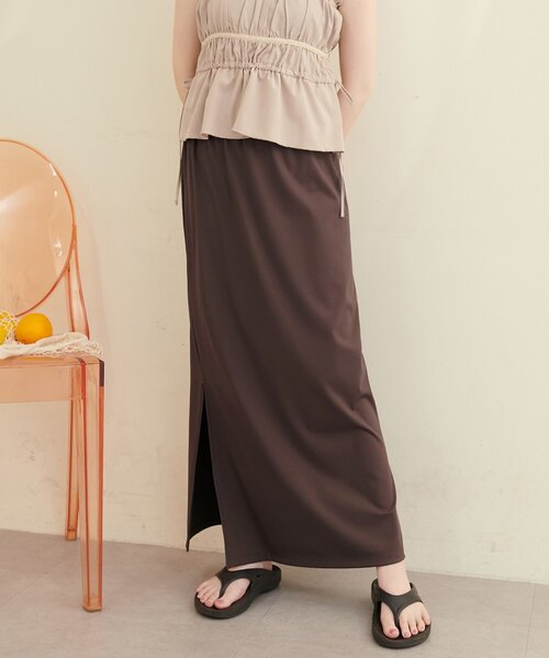 natural couture 水着 「水着」スリット付きロングスカート レディース