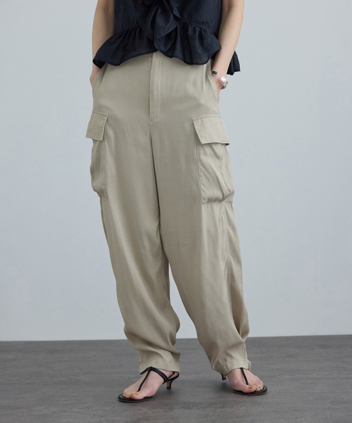 SALON adam et rope' カーゴパンツ SALON adam et rope'（サロン アダム エ ロペ） パンツ サテンフェード