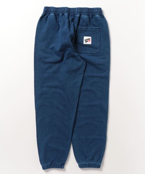 「A BATHING APE」 スウェットパンツ MEDIUM インディゴブルー メンズの画像