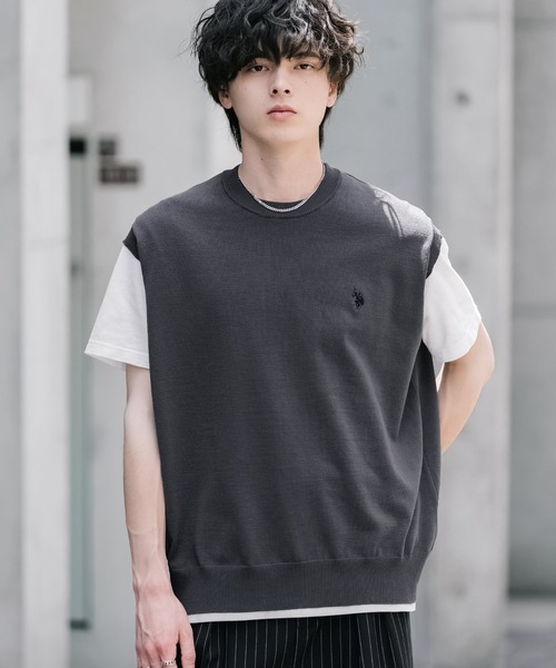 U.S. POLO ASSN.（ユーエスポロアッスン） ベスト ジレ サマーニット