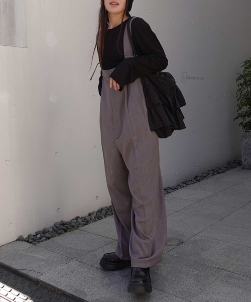 「CORNERS by KR」 オーバーオール M ブラック レディース_画像3
