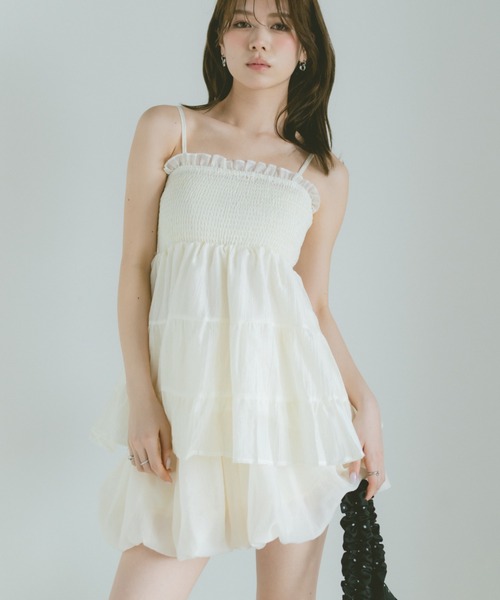 スカート シアーシフォンバルーンミニスカート | VANNIE U | 21