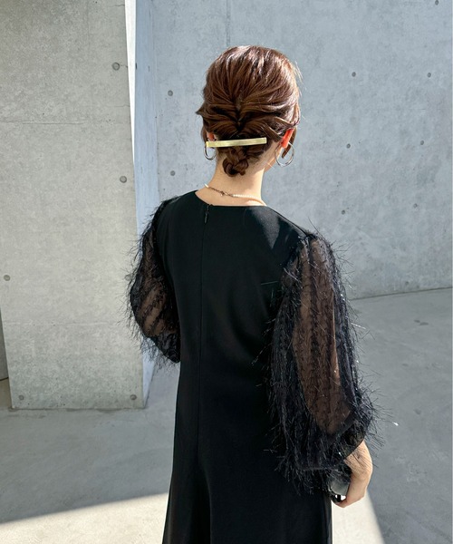「feepur」 長袖ワンピース SMALL ブラック レディース_画像5